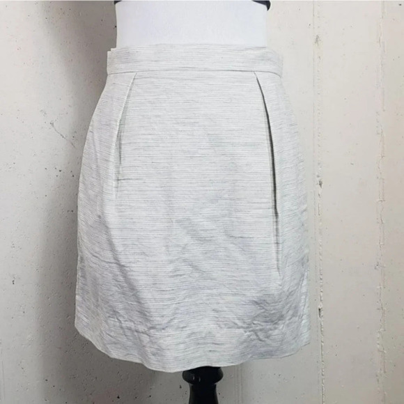 Gap 6‎ white/blk skirt with pleats & pockets - Picture 1 of 5